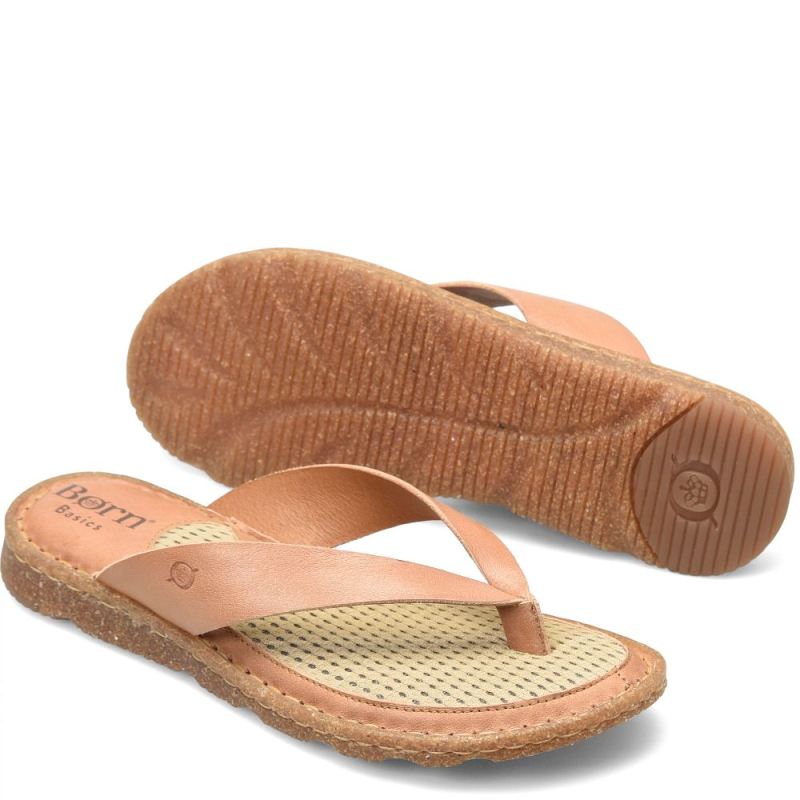 Born Women's Bora Basic Sandals - Natural Rabbit Paw (Tan)