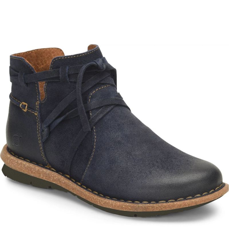 Born Women's Tarkiln Boots - Navy Blue Distressed (Blue)