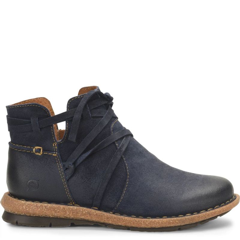 Born Women's Tarkiln Boots - Navy Blue Distressed (Blue)