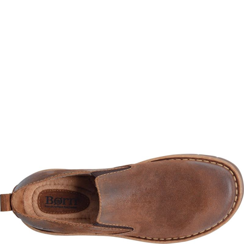 Born Men's Bryson Slip-Ons & Lace-Ups - Glazed Ginger Distressed