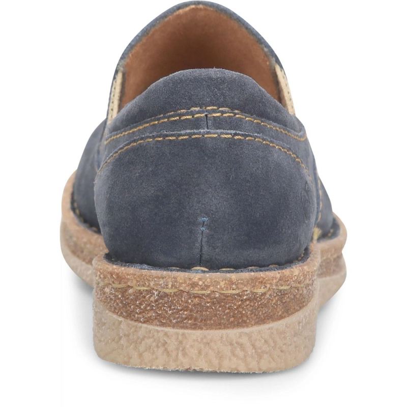 Born Women's Palma Slip-Ons & Lace-Ups - Dark Jeans Suede (Blue)