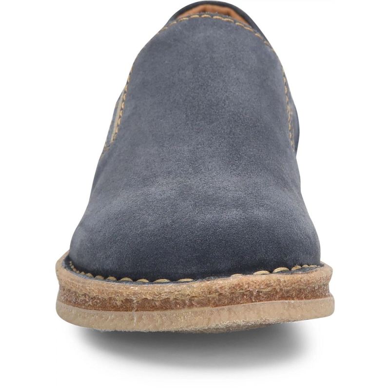 Born Women's Palma Slip-Ons & Lace-Ups - Dark Jeans Suede (Blue)