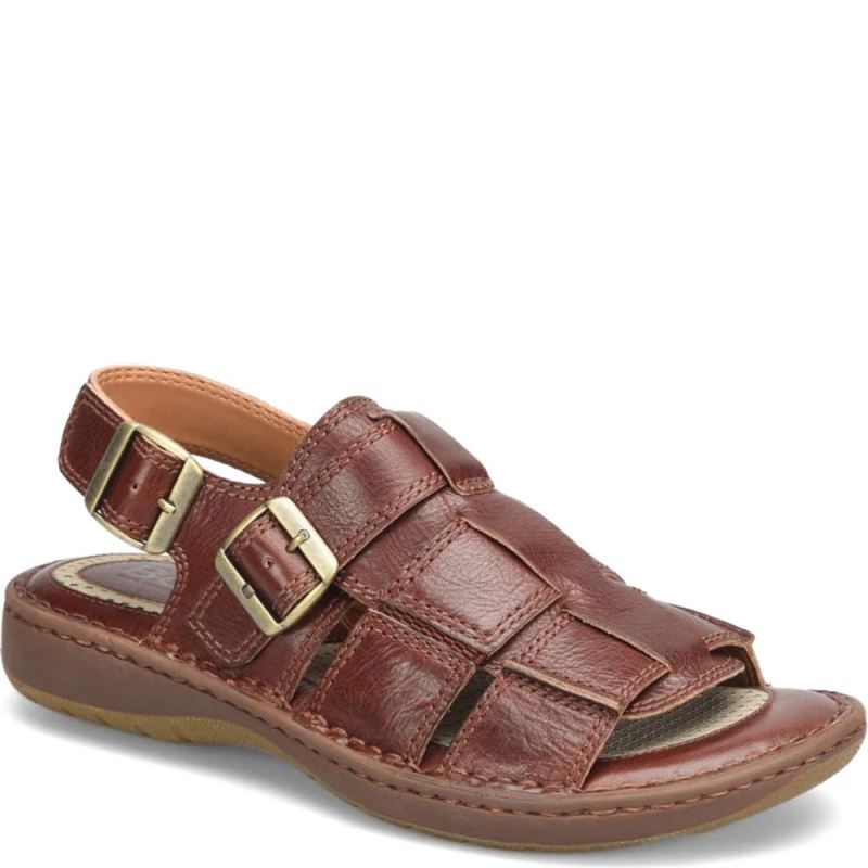 Born Men's Miguel Sandals - Dark Tan Bourbon (Brown)