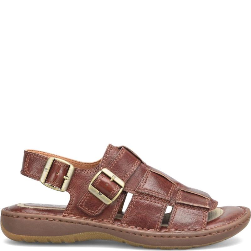 Born Men's Miguel Sandals - Dark Tan Bourbon (Brown)