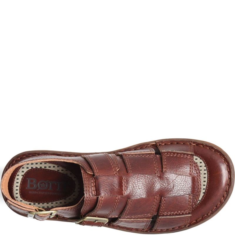 Born Men's Miguel Sandals - Dark Tan Bourbon (Brown)