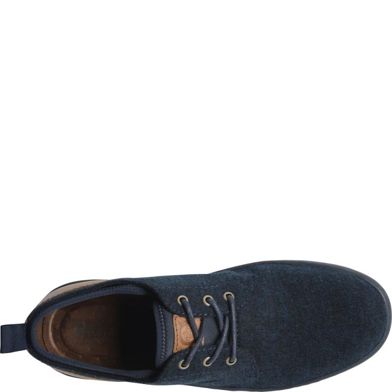 Born Men's Marcus Slip-Ons & Lace-Ups - Navy Wool Combo (Blue)