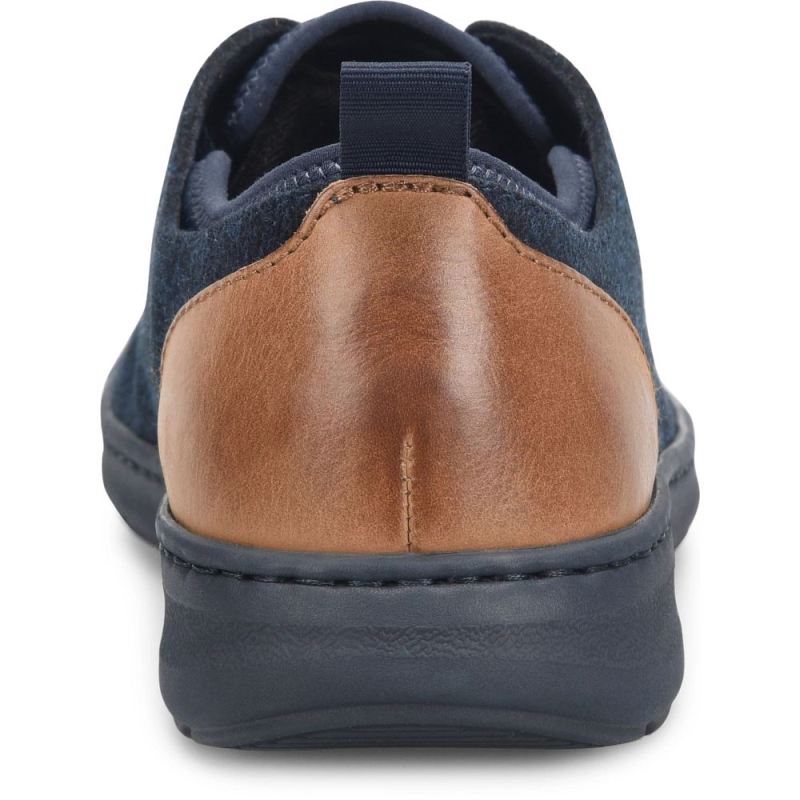 Born Men's Marcus Slip-Ons & Lace-Ups - Navy Wool Combo (Blue)