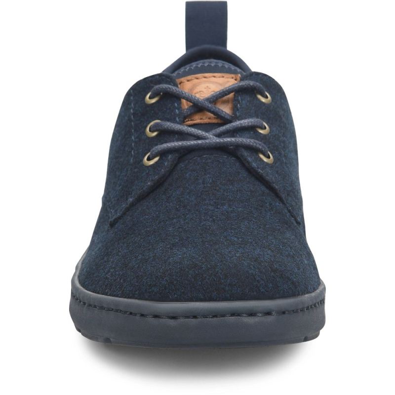 Born Men's Marcus Slip-Ons & Lace-Ups - Navy Wool Combo (Blue)