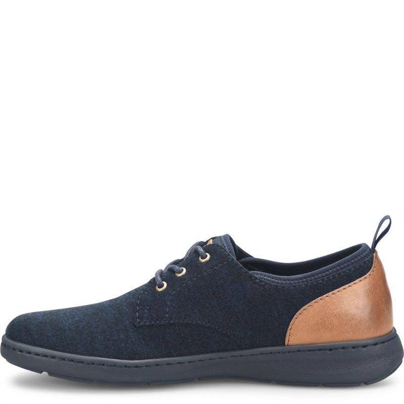 Born Men's Marcus Slip-Ons & Lace-Ups - Navy Wool Combo (Blue)