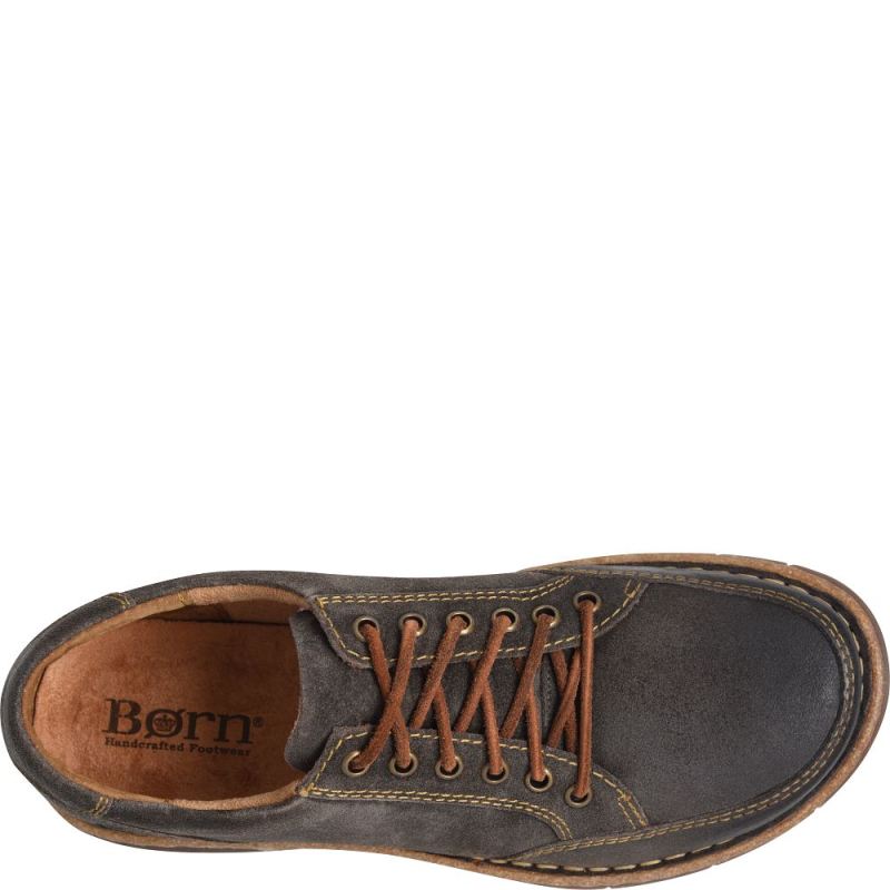 Born Men's Bronson Slip-Ons & Lace-Ups - Dark Concrete Distresse