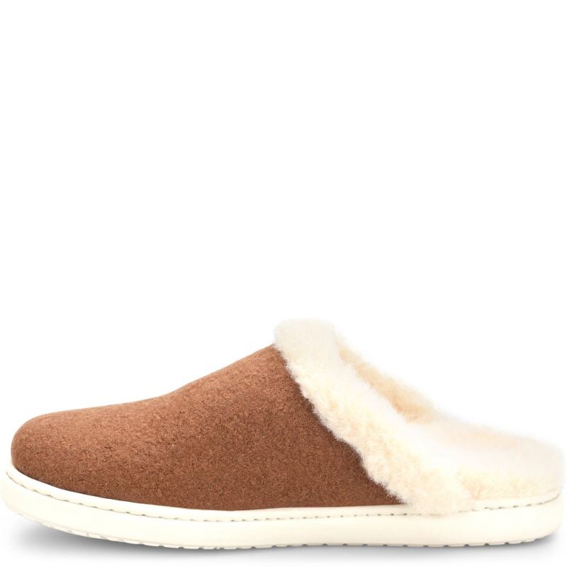 Born Women's Zoe Clogs - Cognac Wool Combo (Brown)