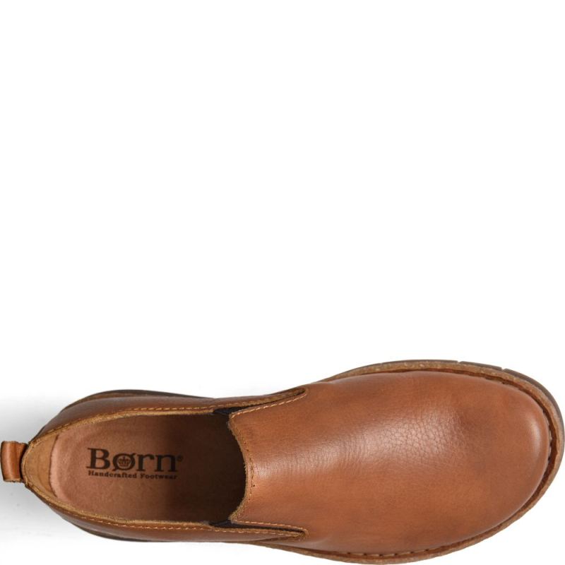 Born Men's Bryson Slip-Ons & Lace-Ups - Saddle (Tan)