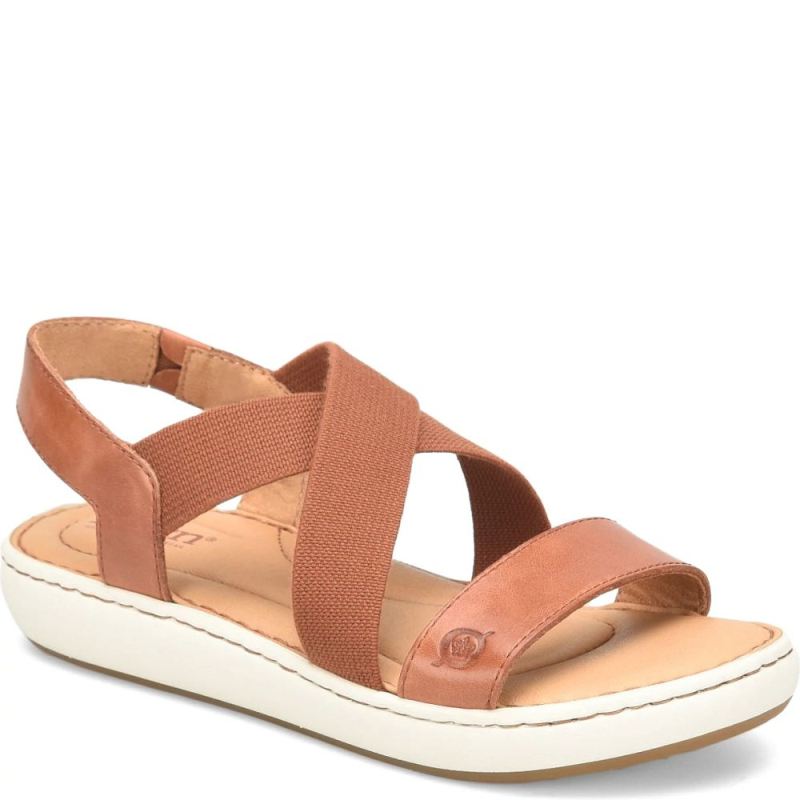 Born Women's Jayla Sandals - Cognac Brown Combo (Brown)