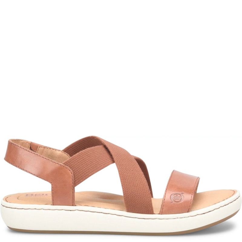 Born Women's Jayla Sandals - Cognac Brown Combo (Brown)