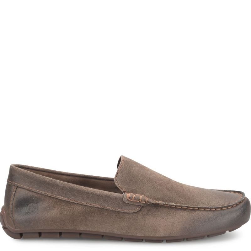 Born Men's Allan Slip-Ons & Lace-Ups - Taupe Mud Distressed (Bro