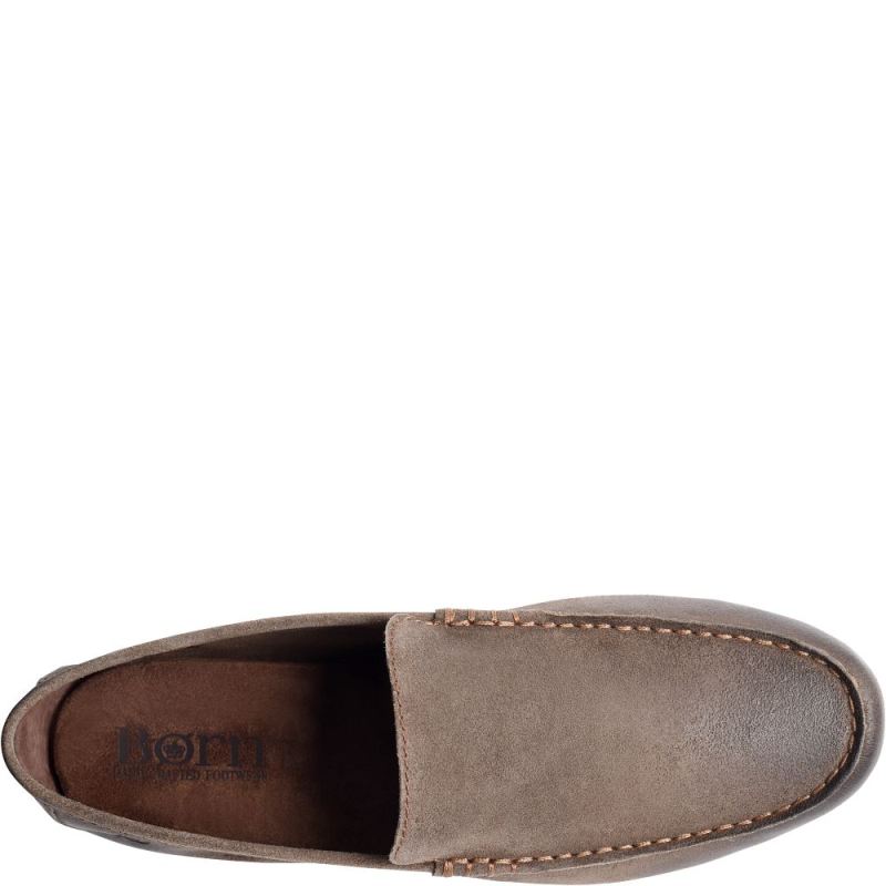 Born Men's Allan Slip-Ons & Lace-Ups - Taupe Mud Distressed (Bro