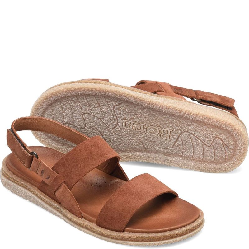 Born Women's Cadyn Sandals - Cognac Suede (Brown)