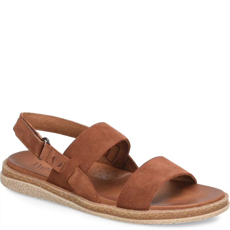 Born Women's Cadyn Sandals - Cognac Suede (Brown)