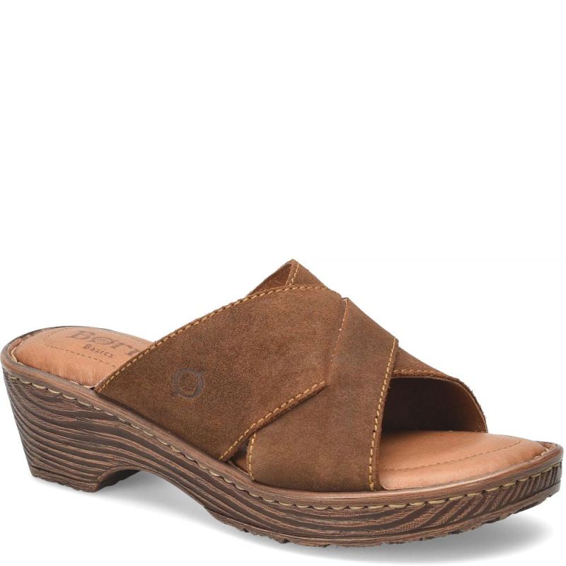 Born Women's Teayo Basic Sandals - Glazed Ginger Distressed (Bro