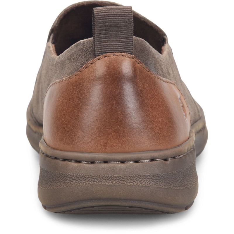 Born Men's Morgan Slip-Ons & Lace-Ups - Dark Mud Distressed (Gre