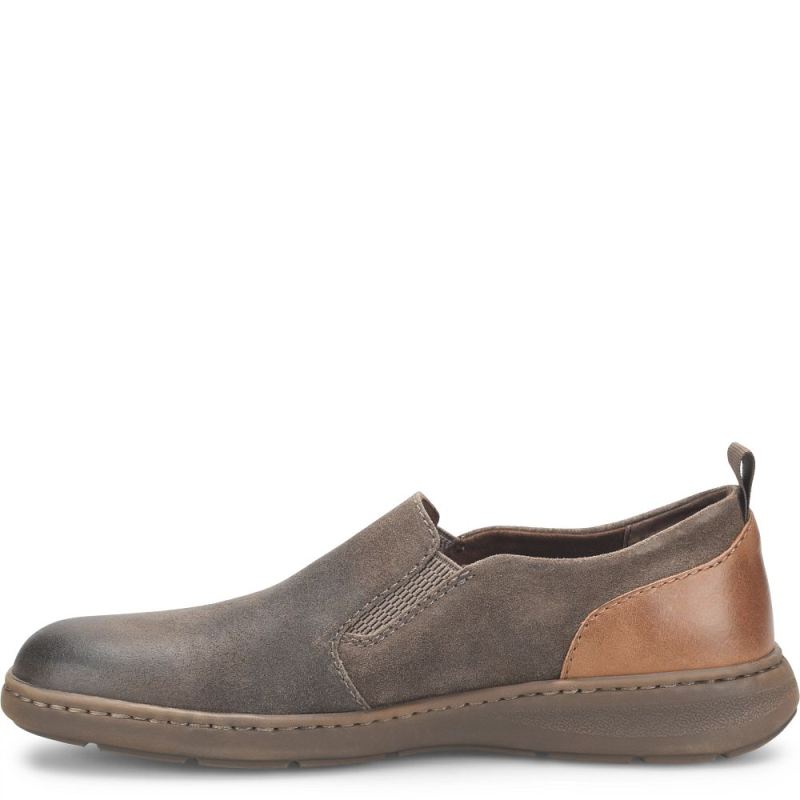 Born Men's Morgan Slip-Ons & Lace-Ups - Dark Mud Distressed (Gre