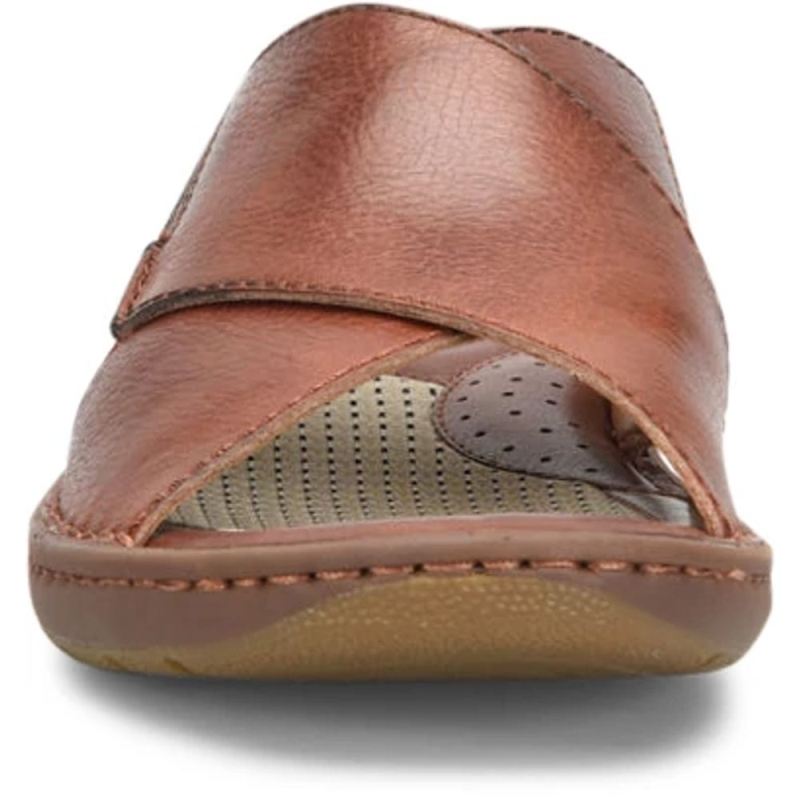 Born Men's Marco Sandals - Dark Tan Bourbon (Brown)