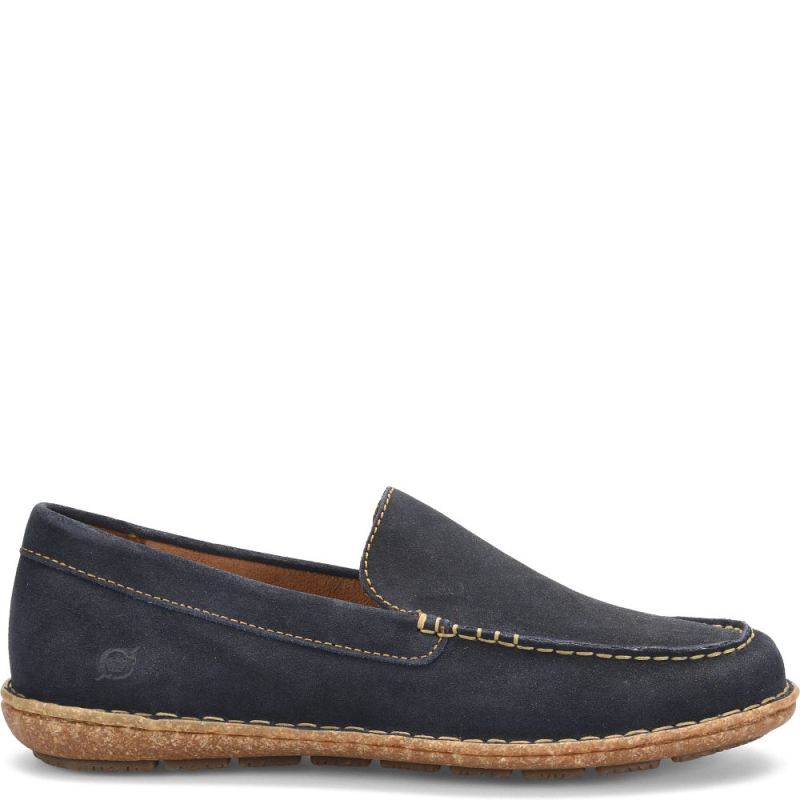 Born Men's Naldo Slip-Ons & Lace-Ups - Navy Distressed Nubuck (B