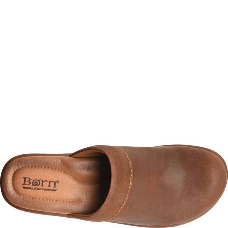 Born Women's Bandy Clogs - Glazed Ginger Distressed (Brown)