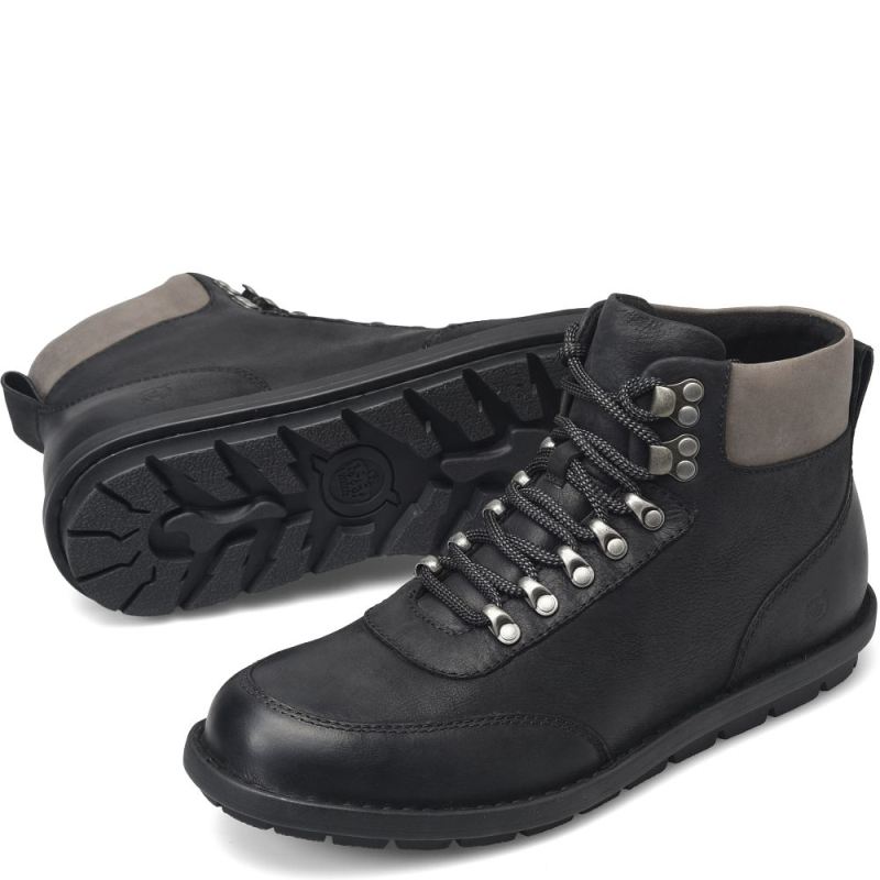 Born Men's Scout Boots - Black with grey (Black)