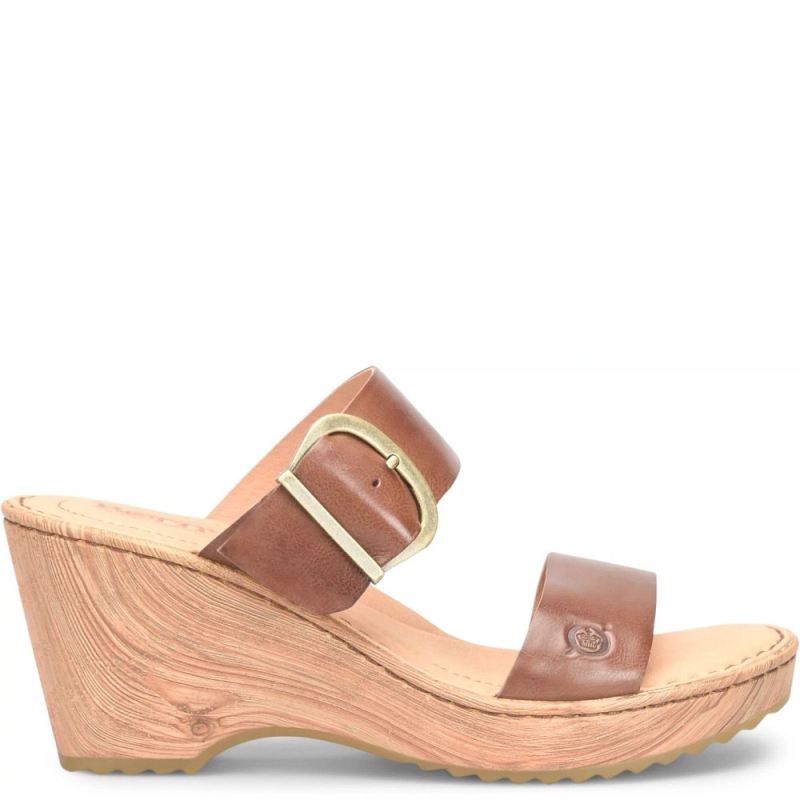 Born Women's Emily Sandals - Brown Luggage (Brown)