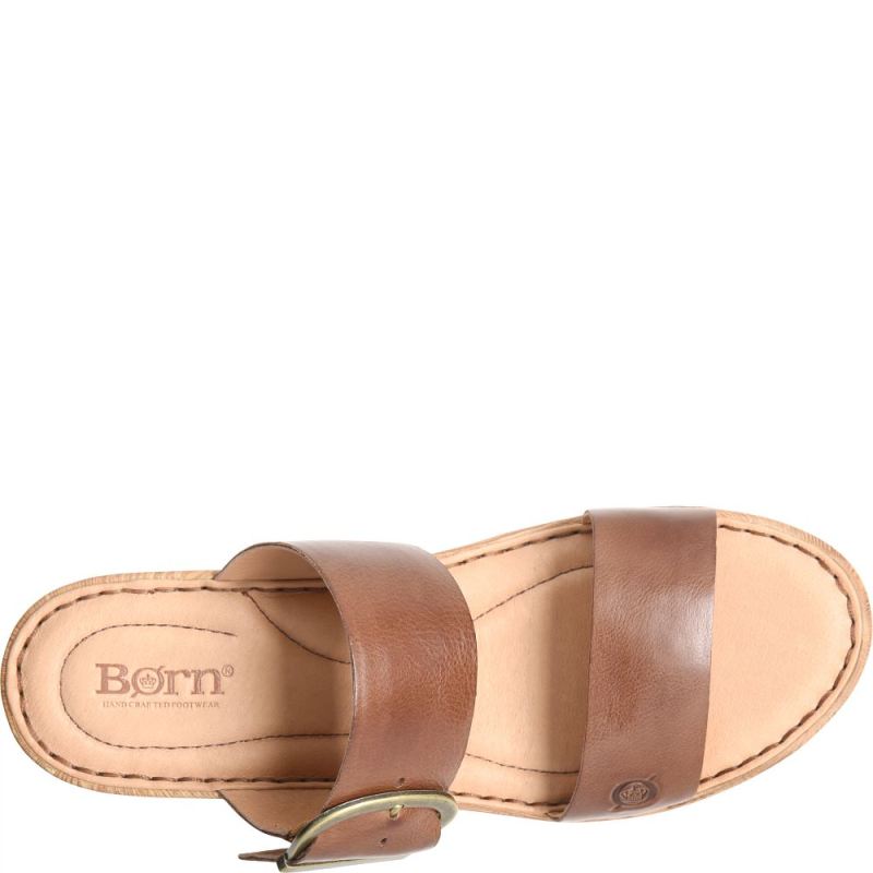 Born Women's Emily Sandals - Brown Luggage (Brown)