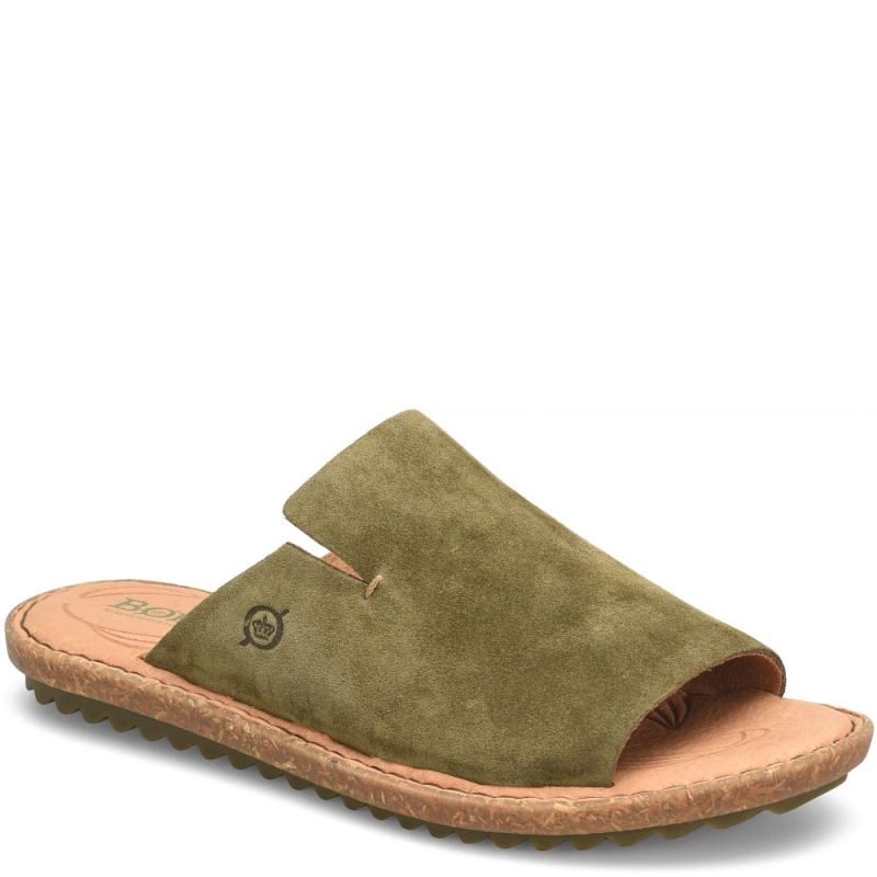 Born Women's Mesilla Sandals - Army Green Suede (Green)