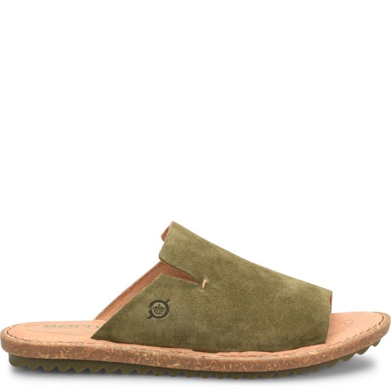 Born Women's Mesilla Sandals - Army Green Suede (Green)