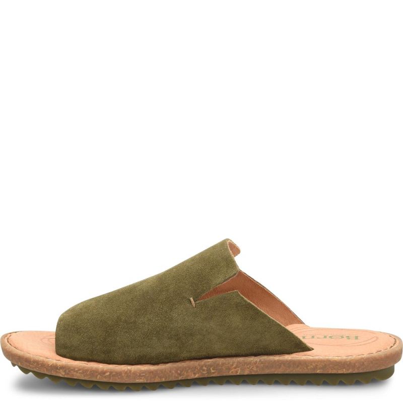 Born Women's Mesilla Sandals - Army Green Suede (Green)