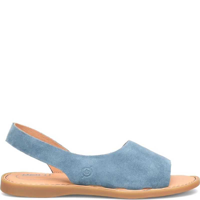 Born Women's Inlet Sandals - Jeans Suede (Blue)