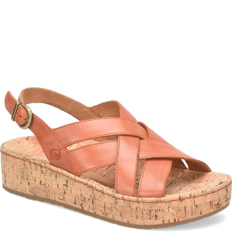 Born Women's Shona Sandals - Orange Papaya (Orange)