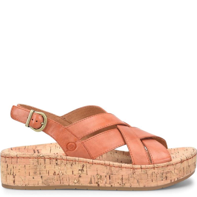 Born Women's Shona Sandals - Orange Papaya (Orange)