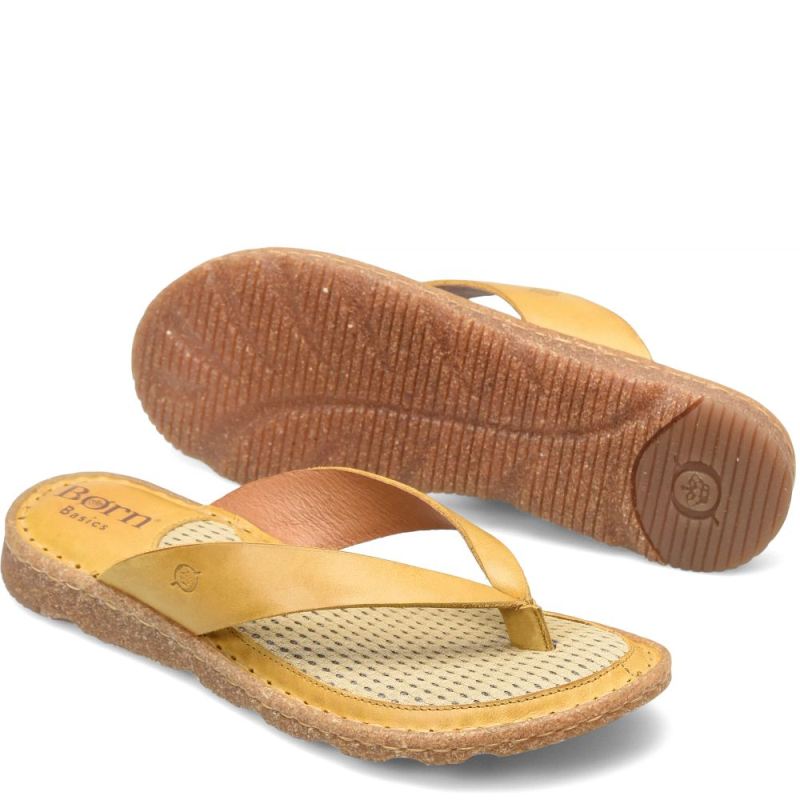 Born Women's Bora Basic Sandals - Ocre (Yellow)