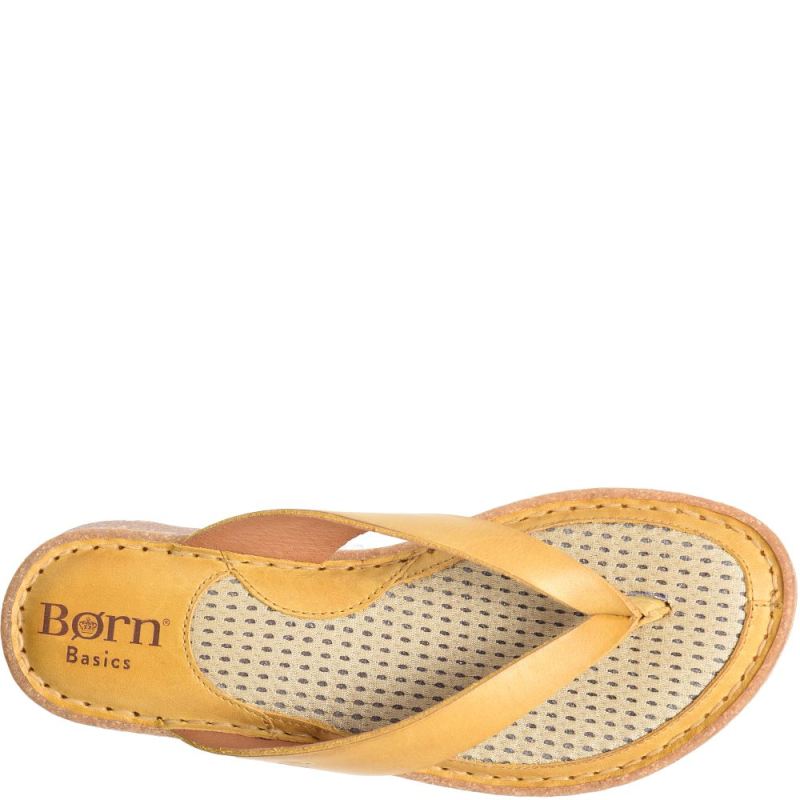 Born Women's Bora Basic Sandals - Ocre (Yellow)