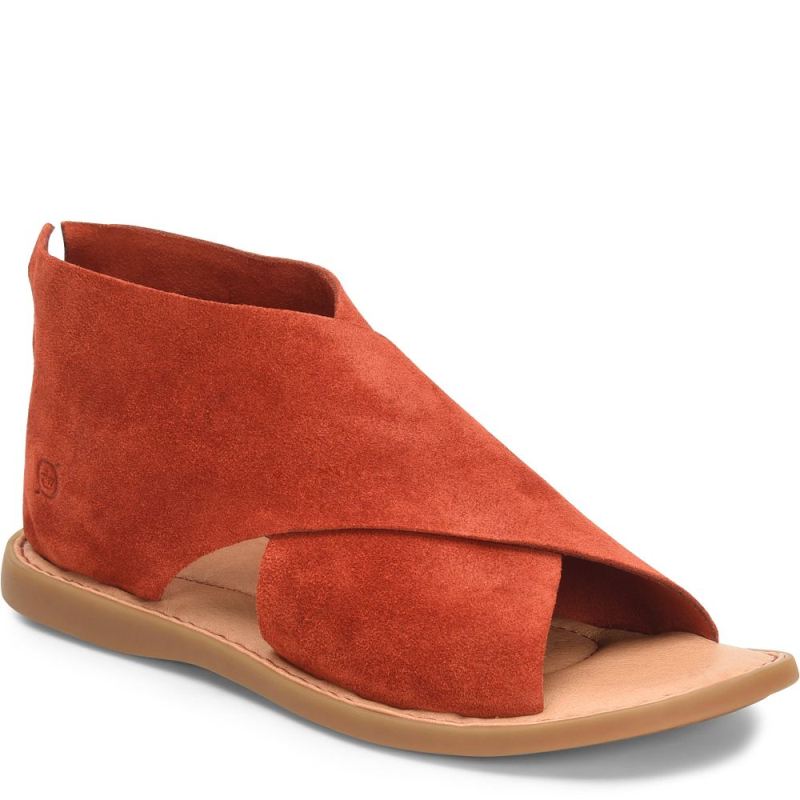 Born Women's Iwa Sandals - Red Arogosta Suede (Red)