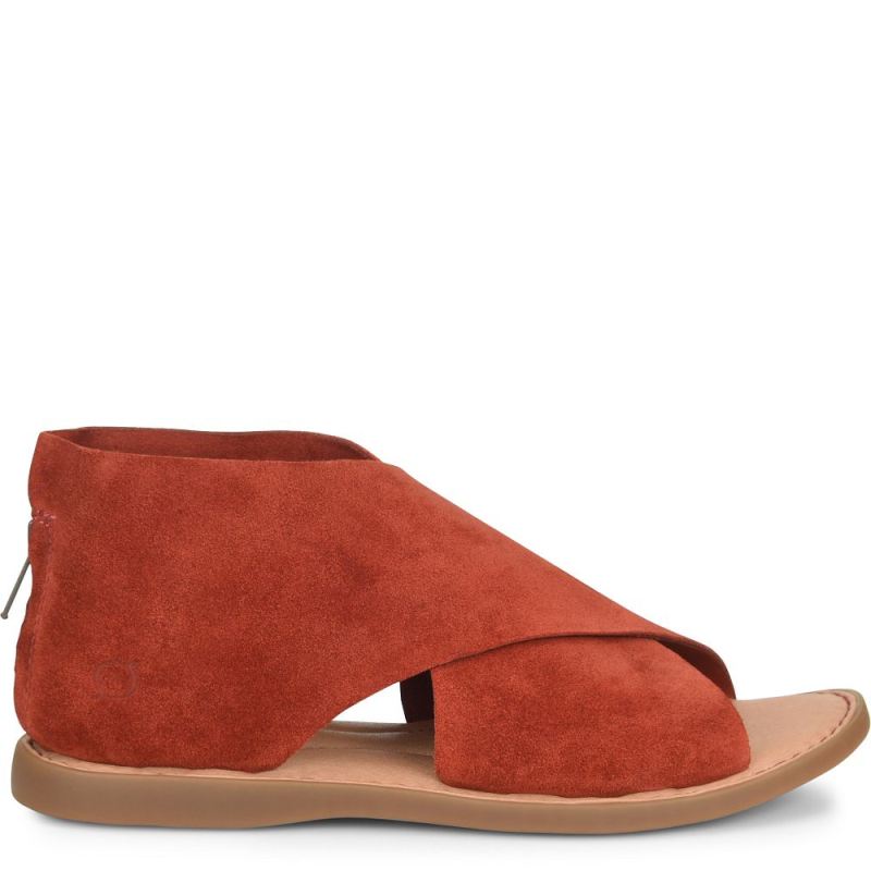 Born Women's Iwa Sandals - Red Arogosta Suede (Red)