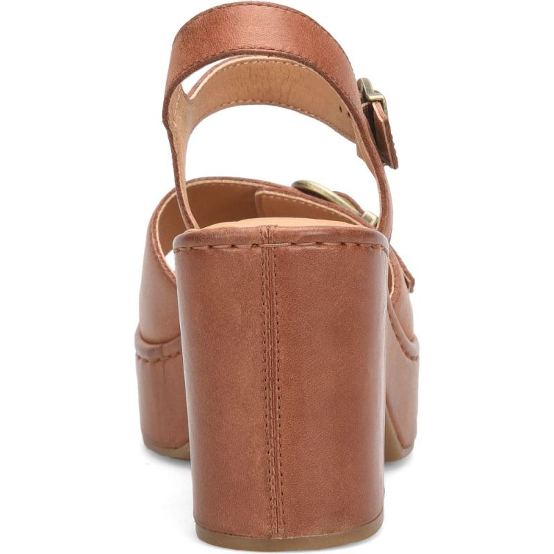 Born Women's Browyn Sandals - Cognac With Leather Wrap (Brown)