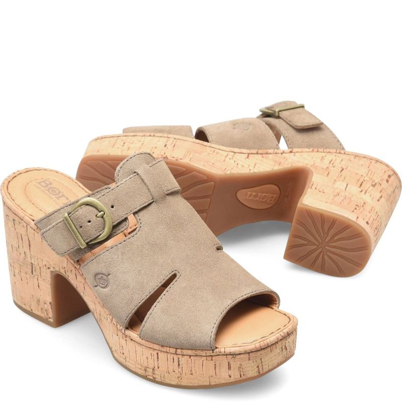 Born Women's Brooklan Sandals - Taupe Suede (Tan)