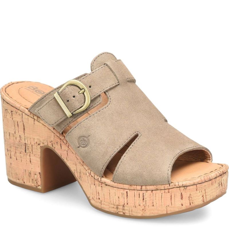 Born Women's Brooklan Sandals - Taupe Suede (Tan)