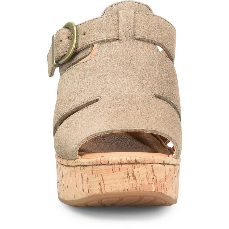 Born Women's Brooklan Sandals - Taupe Suede (Tan)