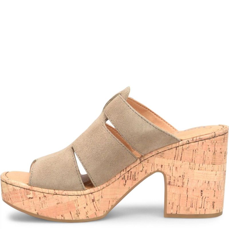 Born Women's Brooklan Sandals - Taupe Suede (Tan)