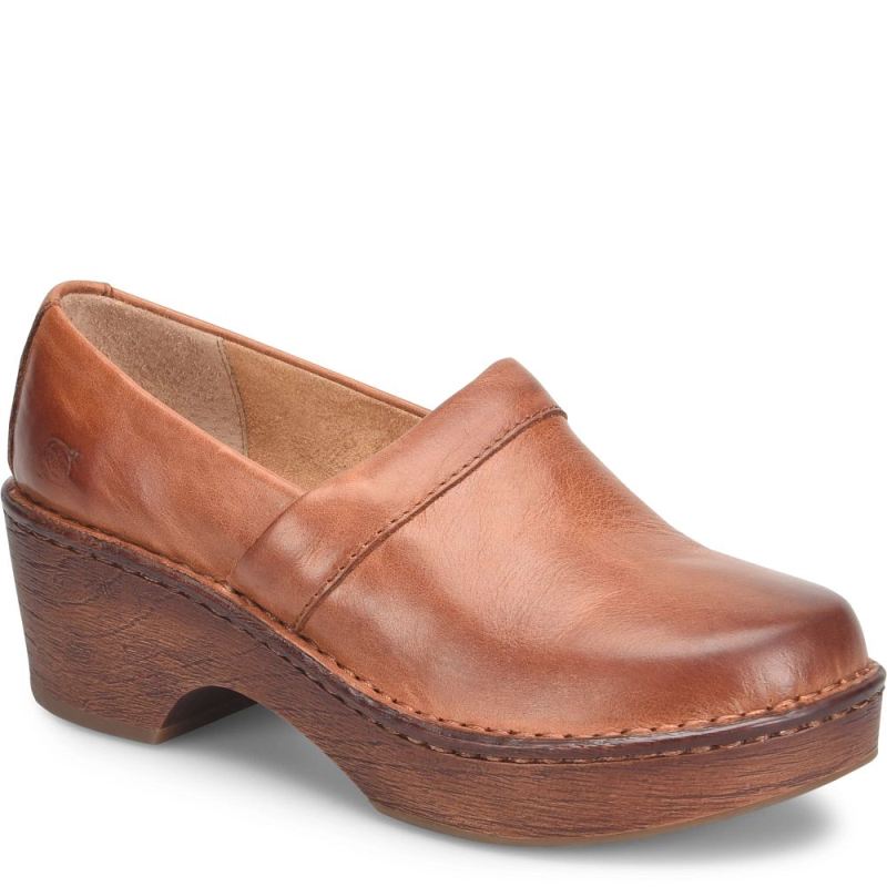 Born Women's Freya Clogs - Cognac Brown (Brown)