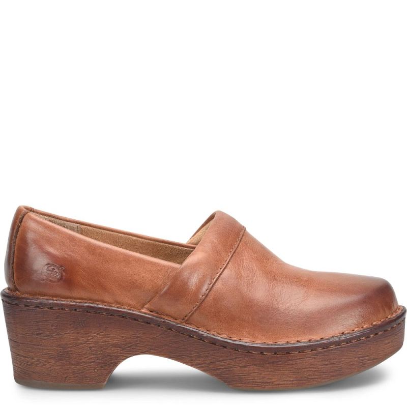 Born Women's Freya Clogs - Cognac Brown (Brown)