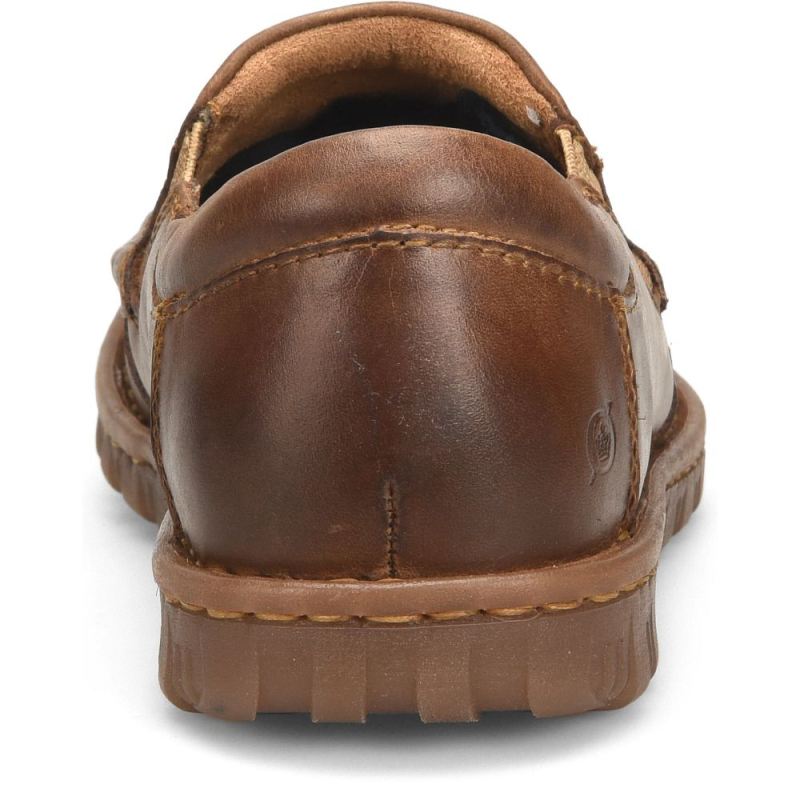 Born Men's Gudmund Slip-Ons & Lace-Ups - Sunset Embossed (Brown)