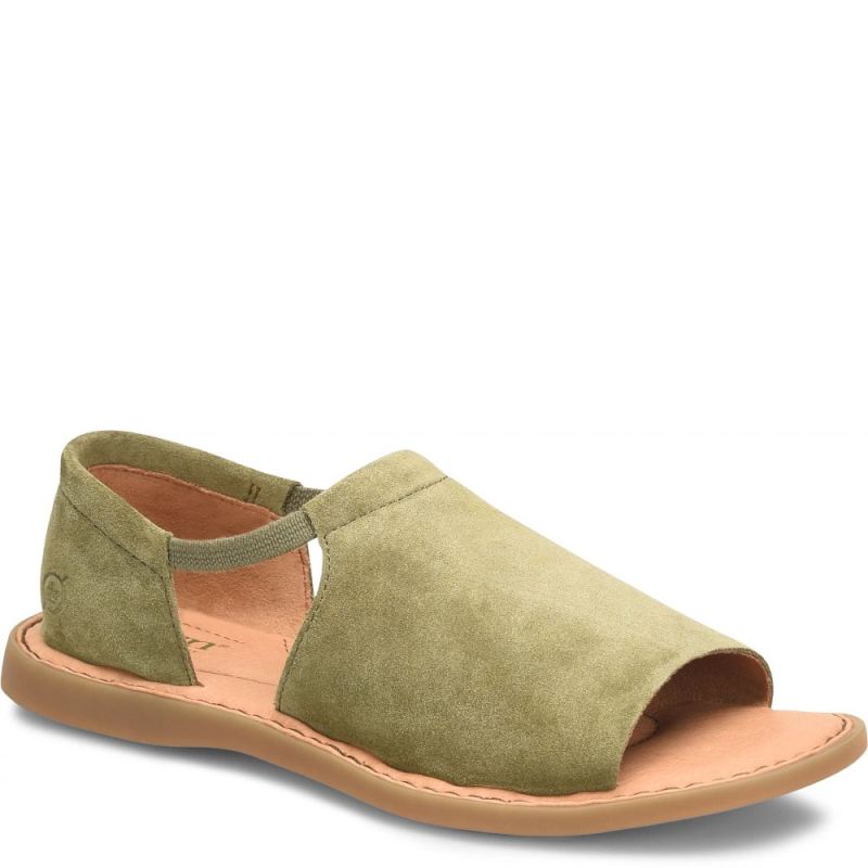 Born Women's Cove Modern Sandals - Kiwi Suede (Green)